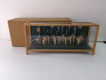 Bamboe handwerk: Awa Odori set van bamboe figuren (13