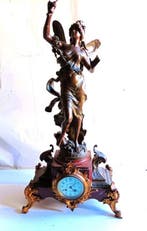 Figurale pendule - Auguste Moreau Lodewijk XVI-stijl - Roze