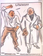 Spotprent over het gedrag van Litwinoff (lijst optie), Verzenden