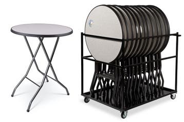 Supercombi | 12x Statafel Ibiza + trolley, Huis en Inrichting, Tafels | Bijzettafels, Ophalen of Verzenden, Nieuw, Kunststof