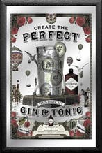 Perfect Hendricks Gin & Tonic Spiegel, Ophalen of Verzenden, Nieuw