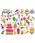 Folie ballonnen set Happy Birthday Rainbow macaron mat XXL, Verzenden, Nieuw, Versiering, Verjaardag