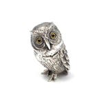 Miniatuur figuur - Eule - .925 zilver, Antiek en Kunst, Antiek | Goud en Zilver