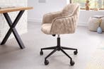 In hoogte verstelbare design bureaustoel EUPHORIA champagne, Huis en Inrichting, Stoelen, Ophalen of Verzenden, Nieuw