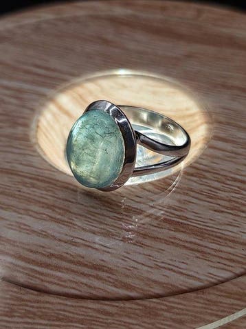 Uniek stuk: Ring in 925 zilver met aquamarijn –
