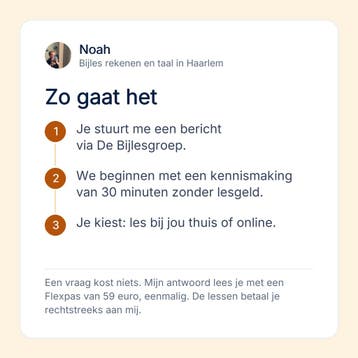 Bijles rekenen en taal voor de basisschool in Haarlem, Privéles, Bijles