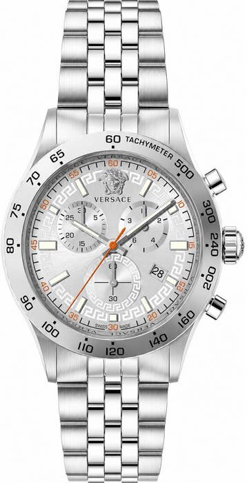 Versace VE2U01325 Hellenyium Chrono horloge 43 mm, Overige merken, Staal, Verzenden, Polshorloge