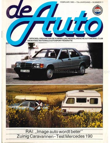 1983 DE AUTO MAGAZINE 11 NEDERLANDS, Nieuw, Author