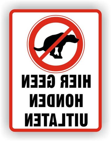 Raamsticker Hier geen Honden uitlaten (sp.0109.78), Verzenden, Nieuw, Overige typen