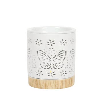 Aroma-oliebrander Wit Uitgesneden Vlinder, Ophalen of Verzenden, Nieuw