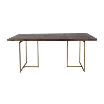 *WOONWINKEL* Dutchbone Class Visgraat Eettafel Donker Hout 1, Verzenden, Nieuw
