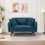2-zitsbank Midt 132x70x80,5 cm blauw [en.casa], Huis en Inrichting, Banken | Sofa's en Chaises Longues, Verzenden, Nieuw