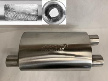 MAX Spiral Straight Flo Performance rvs uitlaat demper 2,5, Ophalen of Verzenden, Nieuw