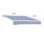 Zonnescherm Bitonto luifel handbediend met knikarm 300x250 c, Verzenden, Nieuw