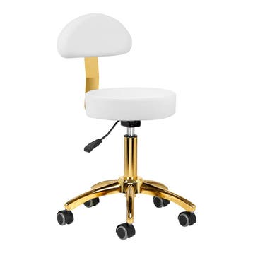 Cosmetische Ergonomische Zadelkruk AM-304G Wit – Met, Huis en Inrichting, Tafels | Salontafels, Ophalen of Verzenden, Nieuw