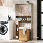 2dekans | Coast Toiletkast Grijs – 81,5 x 19,5 x 172,5 cm –, Ophalen of Verzenden, Zo goed als nieuw, Grijs