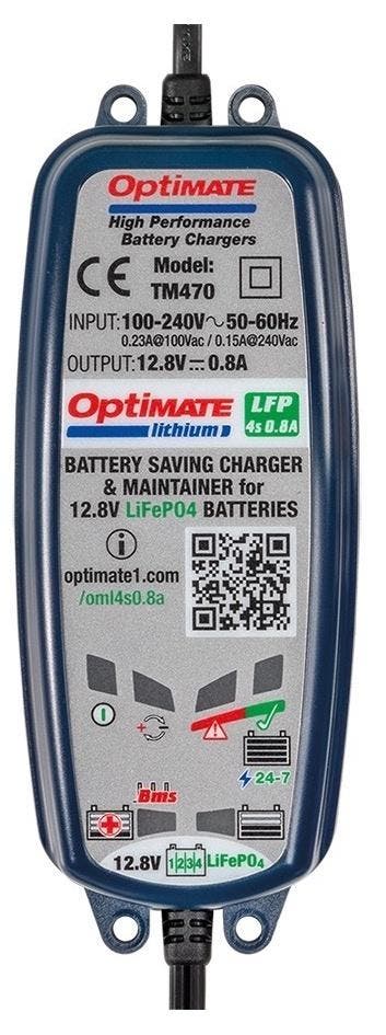 Lithium 4S 0.8 Ah druppellader Optimate, Motoren, Verzenden, Nieuw met kaartje