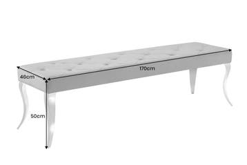 Moderne barokbank 170 cm, roestvrijstalen poten,, Ophalen of Verzenden, Nieuw