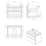 Onderkast Best Design Beauty Greeploos 60 cm Eiken, Ophalen of Verzenden, Nieuw