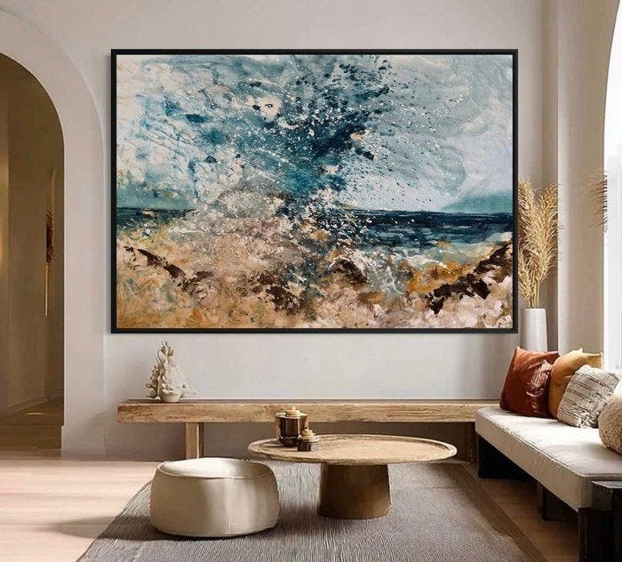 VOLHA - Wave -XXL -Hand painted, Antiek en Kunst, Kunst | Schilderijen | Modern