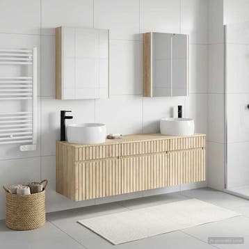 vidaXL Badkamerkastenset 5 st Sonoma Eiken Bewerkt hout, Verzenden, Nieuw