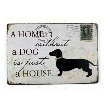 A Home Without A Dog is just a House - Hond Reclamebord Bord, Verzenden, Nieuw
