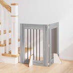vidaXL Hondenhekje met standaards 2 pcs Grijs sonoma 60 x 80, Dieren en Toebehoren, Verzenden, Nieuw