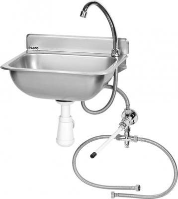 Handenwasbak Model | kniebediening | RVS 38xB20xH33 cm Saro, Verzenden, Nieuw in verpakking