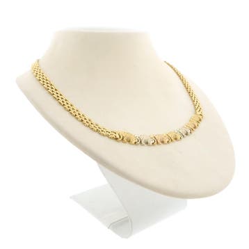 Gouden Bismarck schakelketting met olifanten, Ophalen of Verzenden, Gebruikt, Goud, Goud