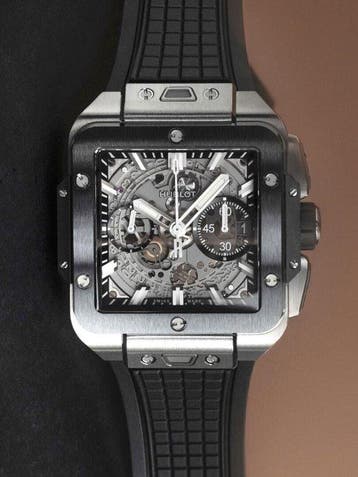 Hublot - Square Bang Titanium Ceramic - 821.NX.0170.RX -, Sieraden, Tassen en Uiterlijk, Horloges | Heren, Nieuw