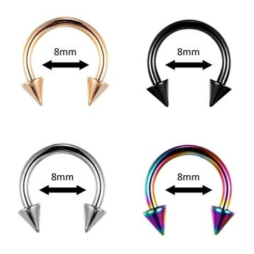 Fako Bijoux - Circular Barbell Piercing - Hoefijzer Spike -, Verzenden, Nieuw
