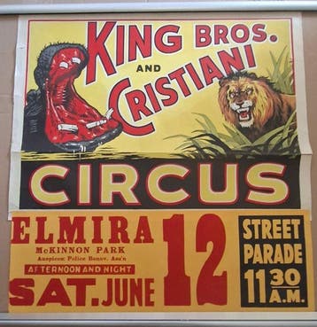 unknown - Poster, King Bros. and Cristiani Circus (c.