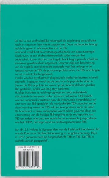 TBS / Studiepockets strafrecht / 18 9789026839719, Verzenden, Gelezen, E.J. Hofstee