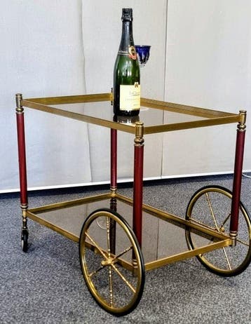 Serveerwagen - Messing - Ontwerper Cesare Lacca