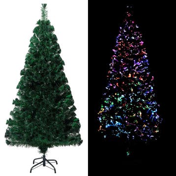 vidaXL Kunstkerstboom met standaard 150 cm glasvezel groen, Verzenden, Nieuw