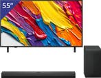 LG 55 inch QNED TV + LG Soundbar met Subwoofer, Nieuw