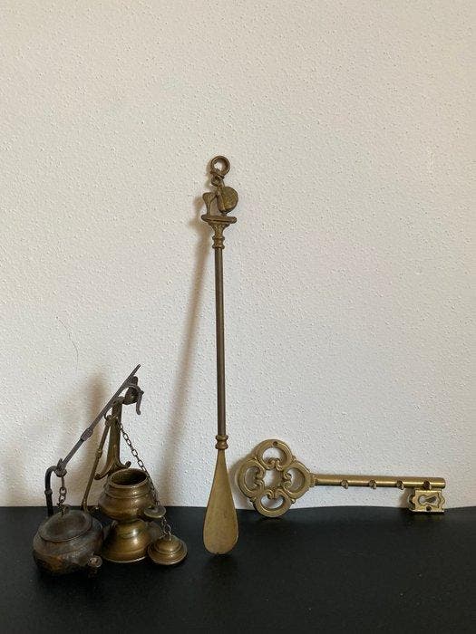 Olielamp (4) - Brons, Messing, Antiek en Kunst, Curiosa en Brocante