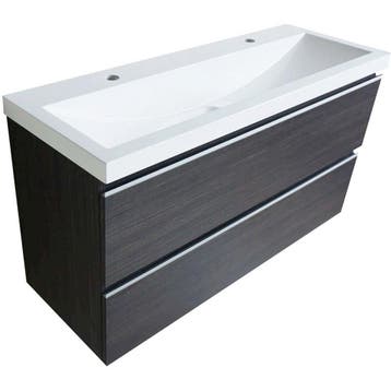 Wiesbaden Shall Onderkast - 100x36cm - Houtnerf Grijs, Huis en Inrichting, Badkamer | Badkamermeubels, Ophalen of Verzenden, Nieuw