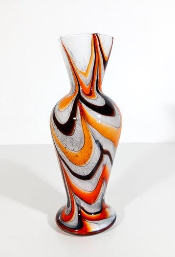 Vaas - Opaline glas - Italiaanse kunst 1970, Antiek en Kunst