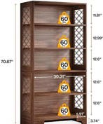 Vintage Boekenkast met 6 Planken, Huis en Inrichting, Kasten | Ladekasten, Verzenden, Nieuw