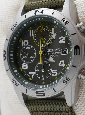 Seiko - Chronograph 100M - Zonder minimumprijs - SND377R -
