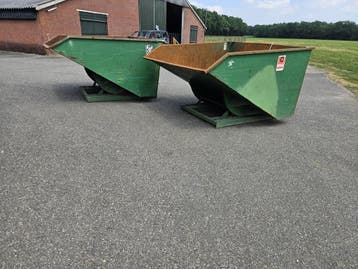 Kiepbak kantelbak spanenbak heftruck 2000 liter, Voorzetapparatuur