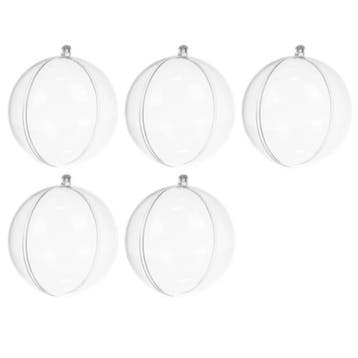 Ruhhy Transparante Kerstballen 10 cm - Set van 5 - Ideaal..., Ophalen of Verzenden, Nieuw