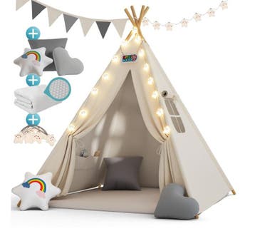 Tipi Speeltent Wit 160x130x130cm (Speelhuizen, Speelgoed), Verzenden, Nieuw