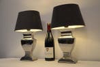 Tafellamp (2) - Paar elegante kasteel-tafellampen -