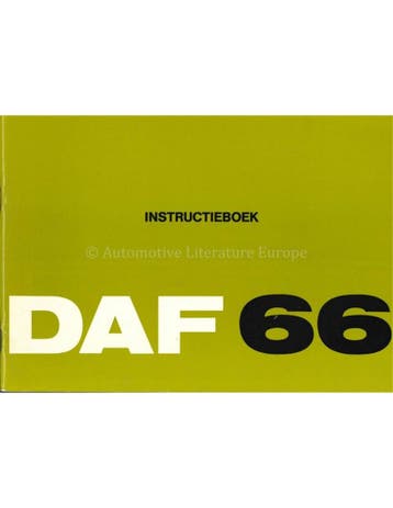 1972 DAF 66 INSTRUCTIEBOEKJE NEDERLANDS