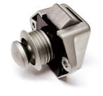 Drukslot (pushlock) klein zilver dubbelwerkend, Ophalen of Verzenden, Nieuw