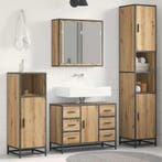 vidaXL Badkamermeubelset met lade 3 pcs Artisan Eiken, Verzenden, Nieuw, Overige typen