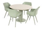 Hartman Sophie/Girona ronde tuinset voor 4 personen 120 cm., Tuin en Terras, Tuinsets en Loungesets, Verzenden, Nieuw, Kunststof