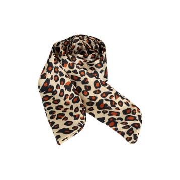Haarband Haarlint 85cm - Panter Print - Bruin, Nieuw